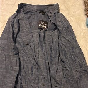 Men's Casual Blue Button Down Shirt